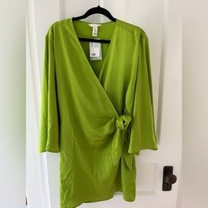 H&M silk wrap dress